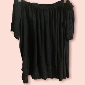 Off the shoulder lace detail top